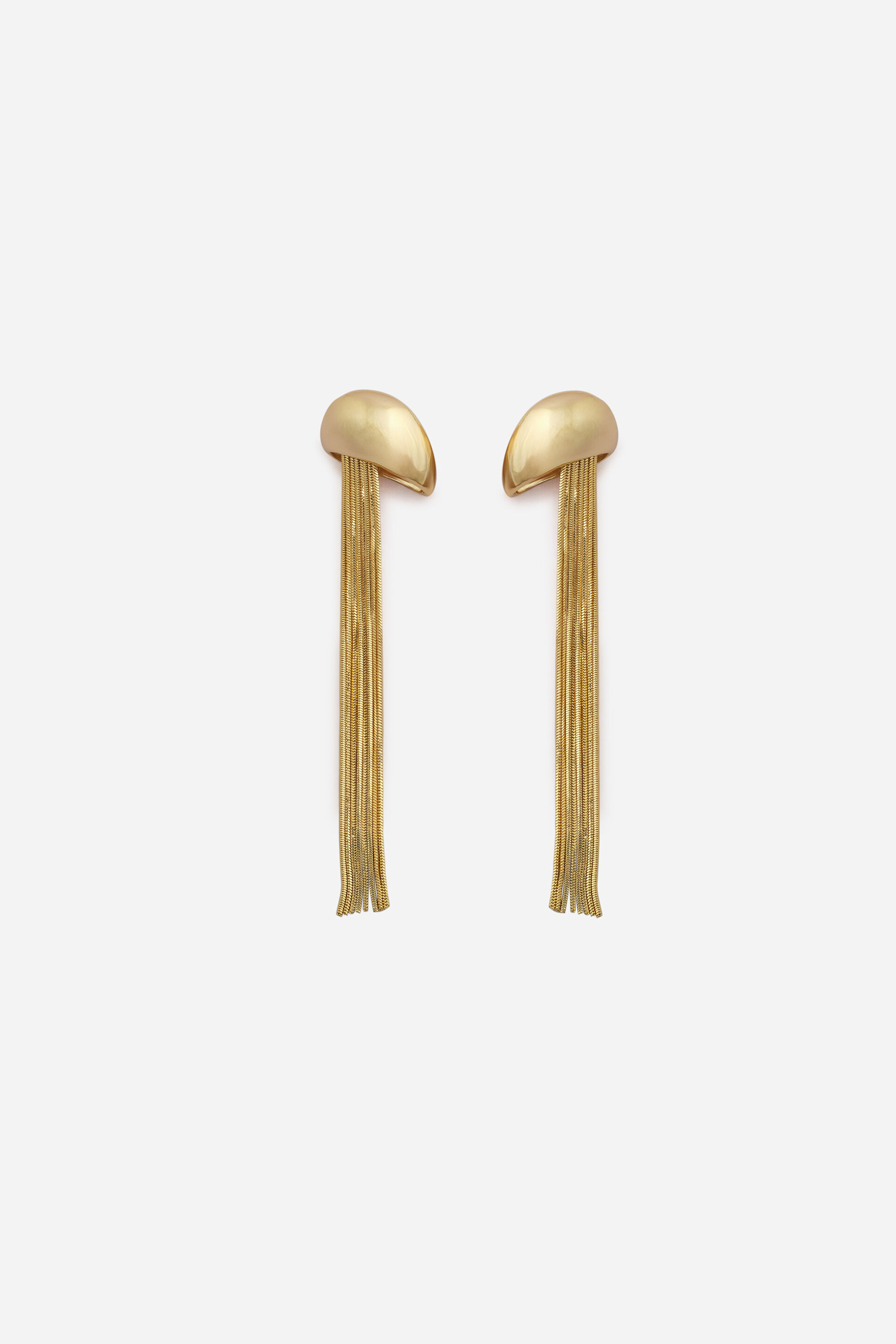 Gold Tassel Earrings, , image 1